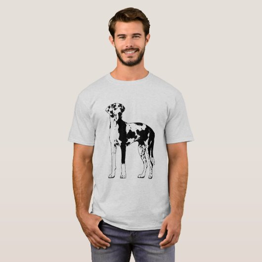 Harlequin Great Dane T-shirt (Voorkant volledig)