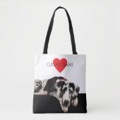 Harlequin Great Dane Tote Bag (Voorkant)