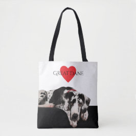 Harlequin Great Dane Tote Bag