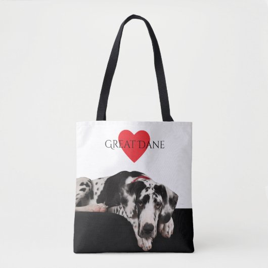 Harlequin Great Dane Tote Bag (Voorkant)