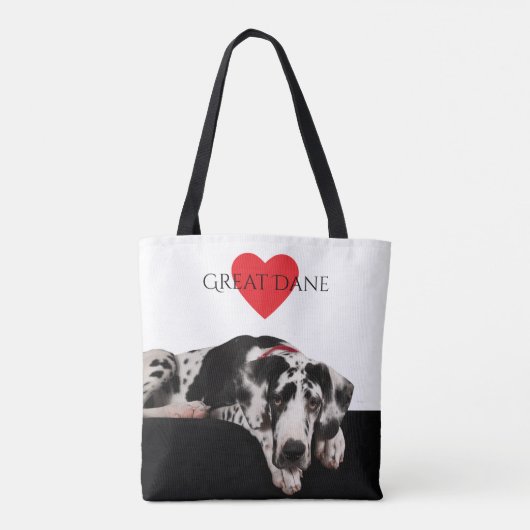 Harlequin Great Dane Tote Bag (Achterkant)