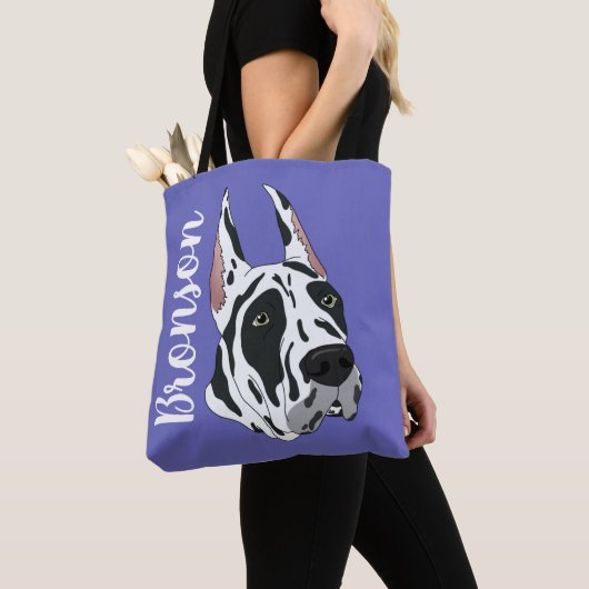 Harlequin Great Dane Tote Bag (Dichtbij)