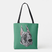 Harlequin Great Dane Tote Bag (Achterkant)
