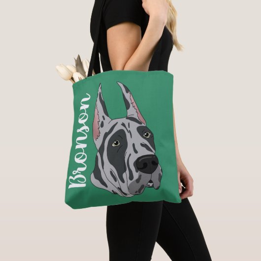 Harlequin Great Dane Tote Bag (Dichtbij)