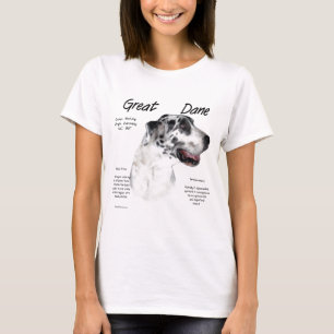 Harlequin Groot Deen Geschiedenis Ontwerp T-shirt