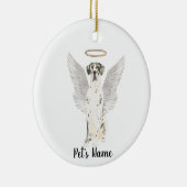 Harlequin Grote Dane Sympathie Herdenking Keramisch Ornament (Rechts)