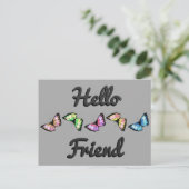 "Harlequin" (Hallo vriend) Briefkaart (Staand voorkant)
