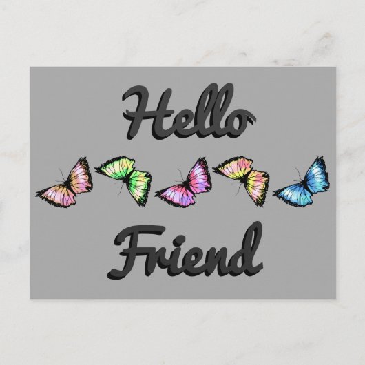 "Harlequin" (Hallo vriend) Briefkaart (Voorkant)