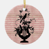 Harlequin Harp Bird Silhouette Ornament (Voorkant)