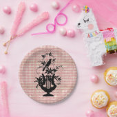 Harlequin Harp Bird Silhouette Paper Borden Papieren Bordje (Feest)