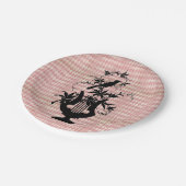 Harlequin Harp Bird Silhouette Paper Borden Papieren Bordje (Gekanteld)