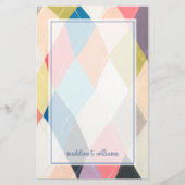 Harlequin Hopscotch - Argyle Pattern Briefpapier (Voorkant)