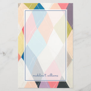 Harlequin Hopscotch - Argyle Pattern Briefpapier