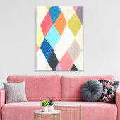 Harlequin Hopscotch - Argyle Pattern Canvas Afdruk (Insitu (Woonkamer))