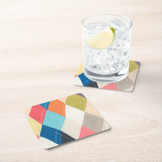 Harlequin Hopscotch - Argyle Pattern Kartonnen Onderzetters (Insitu)