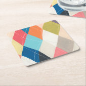 Harlequin Hopscotch - Argyle Pattern Kartonnen Onderzetters (Schuin)