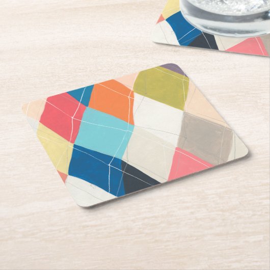 Harlequin Hopscotch - Argyle Pattern Kartonnen Onderzetters (Schuin)