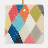 Harlequin Hopscotch - Argyle Pattern Keramisch Ornament (Voorkant)