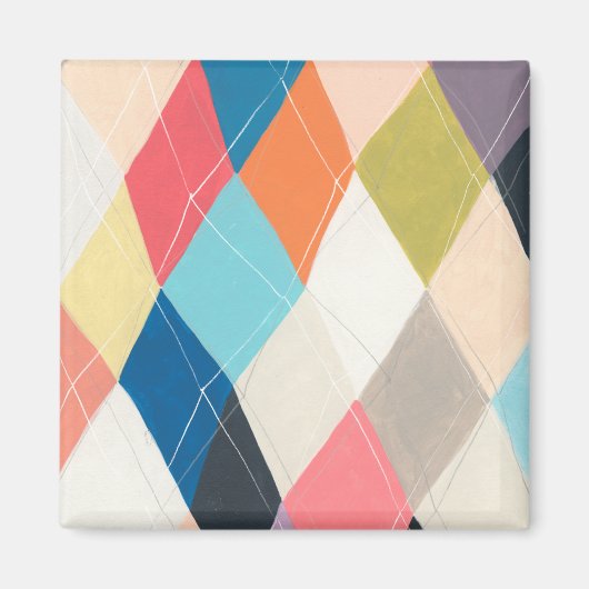 Harlequin Hopscotch - Argyle Pattern Magneet (Voorkant)