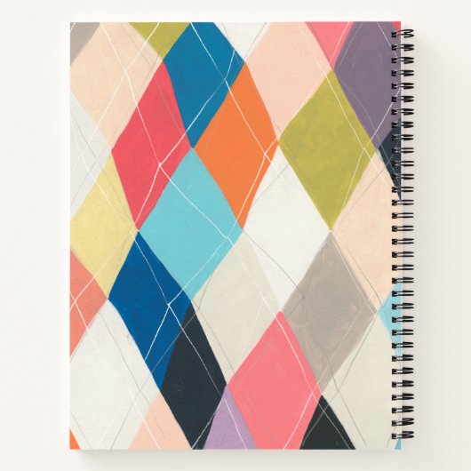 Harlequin Hopscotch - Argyle Pattern Notitieboek (Achterkant)