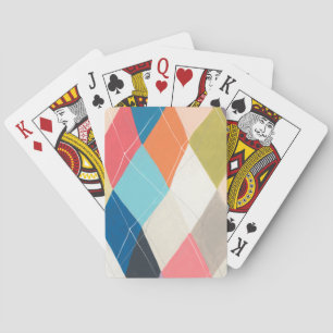 Harlequin Hopscotch - Argyle Pattern Pokerkaarten
