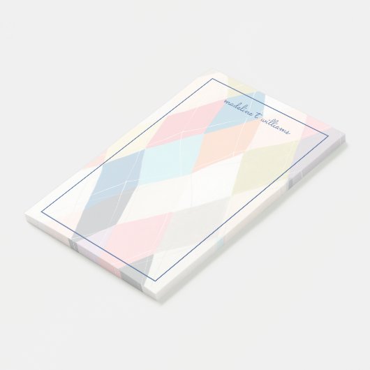 Harlequin Hopscotch - Argyle Pattern Post-it® Notes (Schuin)