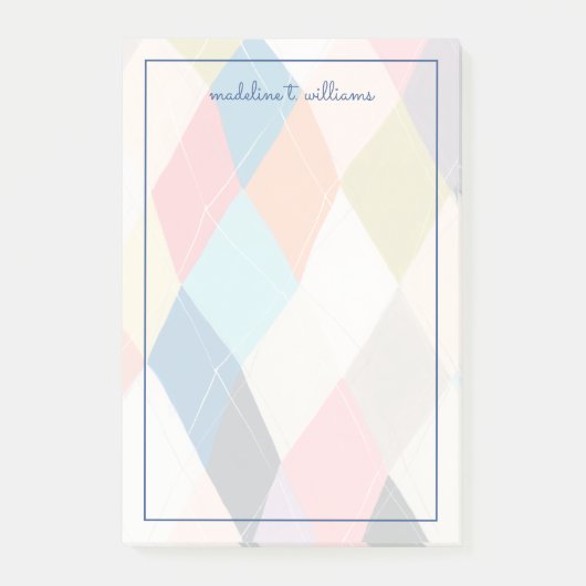 Harlequin Hopscotch - Argyle Pattern Post-it® Notes (Voorkant)