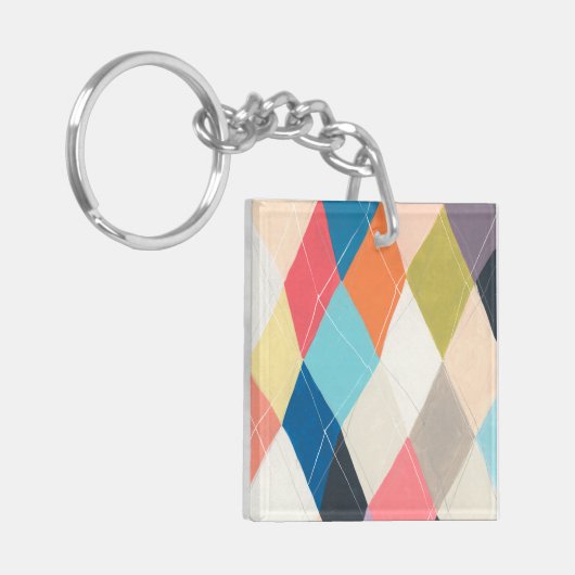 Harlequin Hopscotch - Argyle Pattern Sleutelhanger (Voorkant Links)