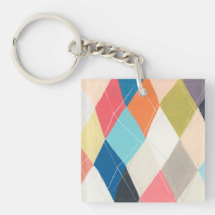 Harlequin Hopscotch - Argyle Pattern Sleutelhanger
