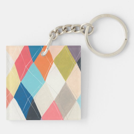 Harlequin Hopscotch - Argyle Pattern Sleutelhanger (Achterkant)