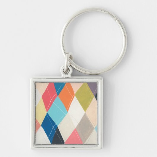 Harlequin Hopscotch - Argyle Pattern Sleutelhanger (Voorkant)
