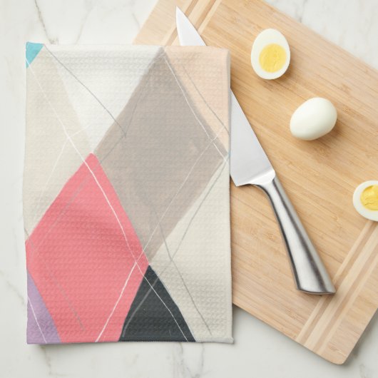 Harlequin Hopscotch - Argyle Pattern Theedoek (Quarter Fold)