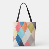 Harlequin Hopscotch - Argyle Pattern Tote Bag (Achterkant)