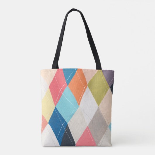 Harlequin Hopscotch - Argyle Pattern Tote Bag (Achterkant)