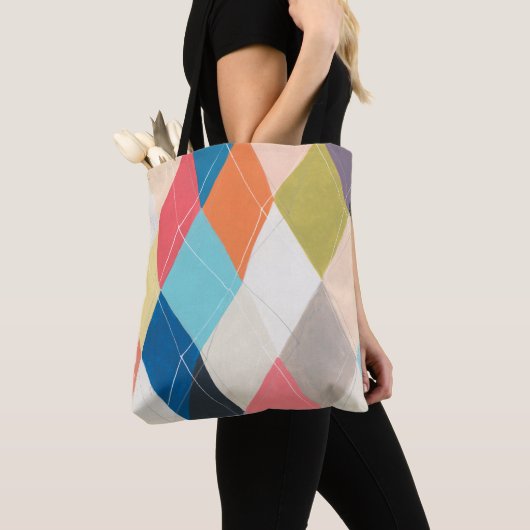 Harlequin Hopscotch - Argyle Pattern Tote Bag (Dichtbij)