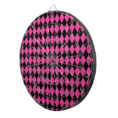 Harlequin Hot Pink en Black Dartbord (Voorkant Rechts)