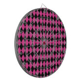 Harlequin Hot Pink en Black Dartbord (Voorkant Links)