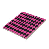 Harlequin Hot Pink en Black Tegeltje (Zijkant)