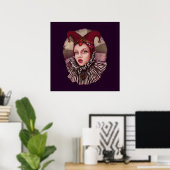 Harlequin Jester Poster (Thuiskantoor)