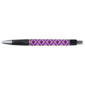 Harlequin Jester Purple Checkered Pattern Pen (Voorkant)