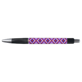 Harlequin Jester Purple Checkered Pattern Pen