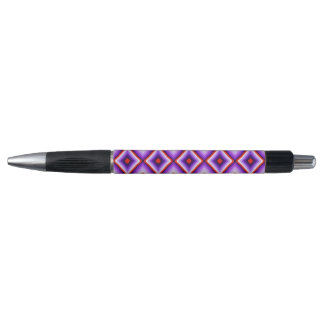 Harlequin Jester Purple Checkered Pattern Pen