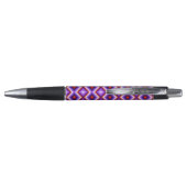 Harlequin Jester Purple Checkered Pattern Pen (Achterkant)
