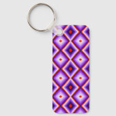 Harlequin Jester Purple Checkered Pattern Sleutelhanger (Voorkant)