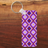 Harlequin Jester Purple Checkered Pattern Sleutelhanger (Voorkant)