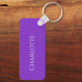 Harlequin Jester Purple Checkered Pattern Sleutelhanger (Achterkant)