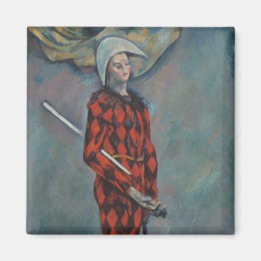 Harlequin (Joker) (door Paul Cézanne) Magneet (Voorkant)