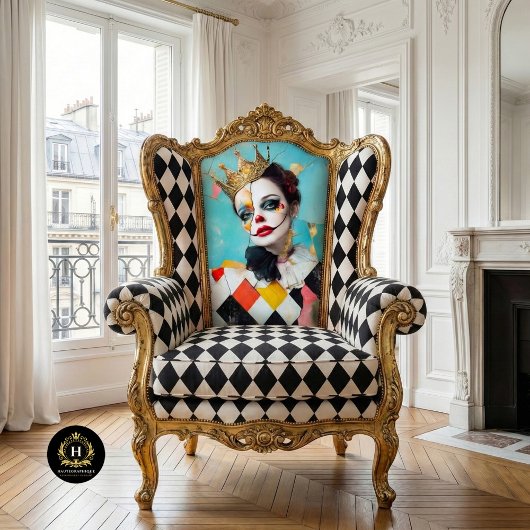 Harlequin Koningin Abstract Groot Meubel Decoupage Tissuepapier