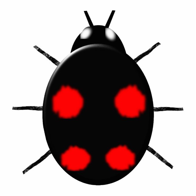 Harlequin Ladybird Foto Sculpture Staand Fotobeeldje (Voorkant)