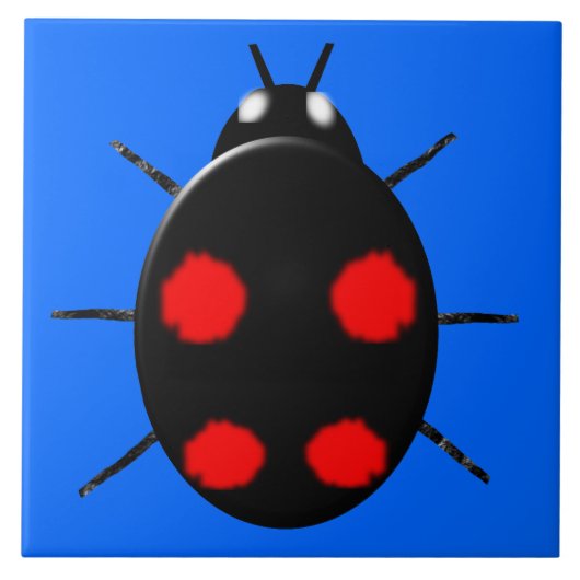 Harlequin Ladybird Tile Tegeltje (Voorkant)